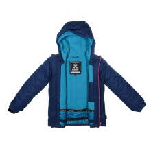 Kamik Winter Jacket Effie (wind and waterproof, reflective) navy blue/pink Children